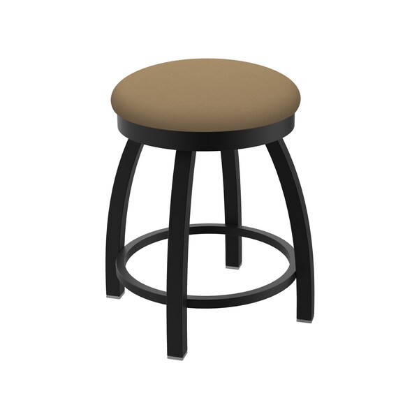 18" Swivel Vanity Stool, Black Wrinkle, Canter Sand Seat